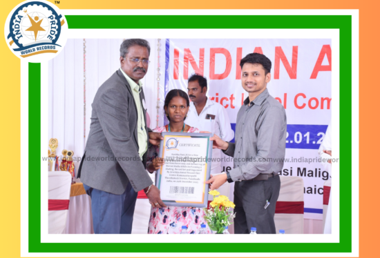 Kavitha Rani.M Set a New World Record By Bouncing a Ball in One Hand and Hold Mic in Another Hand Simultaneously and Answering 50Mental Maths While Performing a Skating