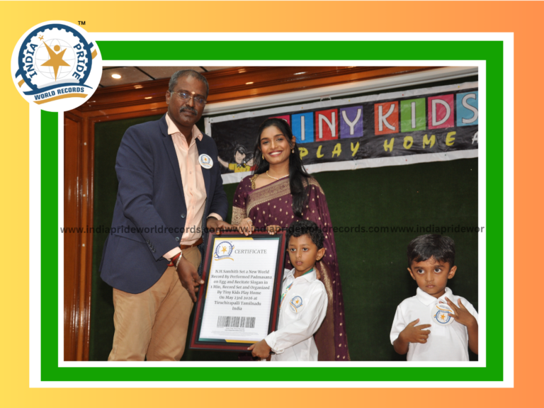 N.H.Samhith Set a New World Record-Padmasana On Egg Simultaneously Recitate Slogan in 1 Min-