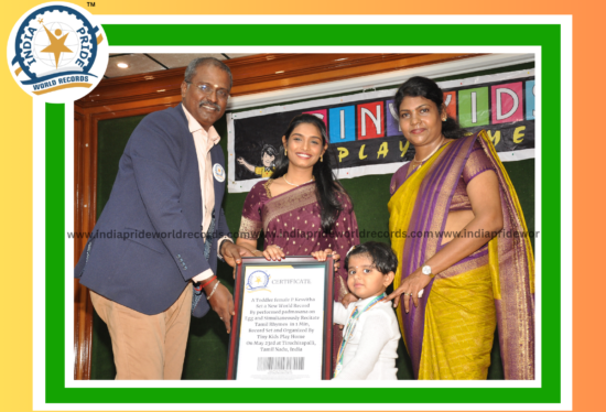 A New World Record By Toddler P.Kesvitha-Padmasana On Egg Simultaneously Recitate Tamil Rhymes