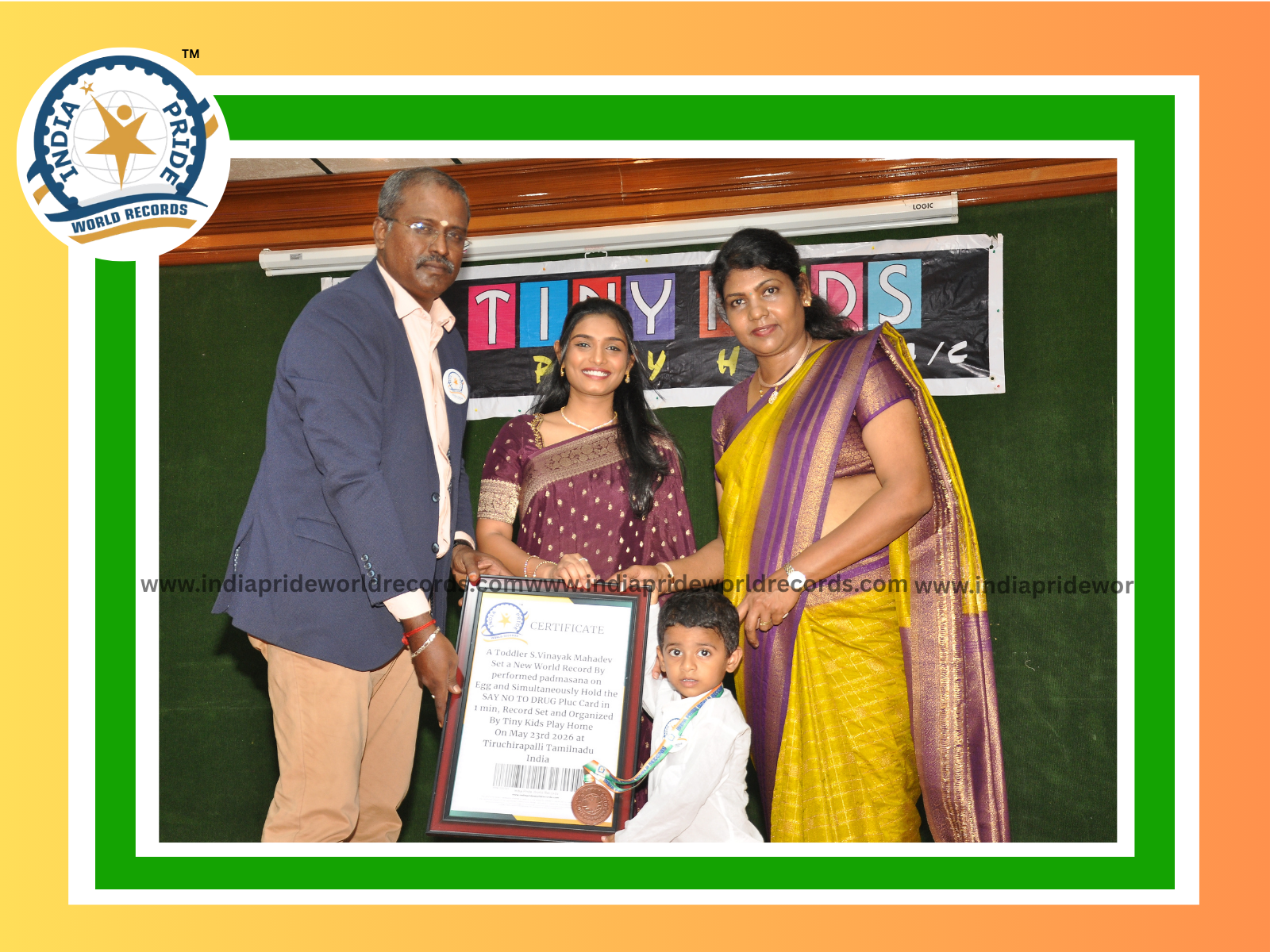 S.Vinayak Mahadev set a New World Record -Padmasana On Egg and Hold Say No To Drug Pluc card-2026