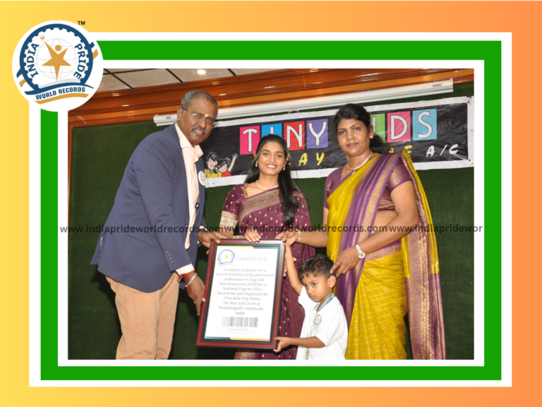 A.Aadvik Set a New World Record- Padmasana On Egg Simultaneously Hold the National Flag